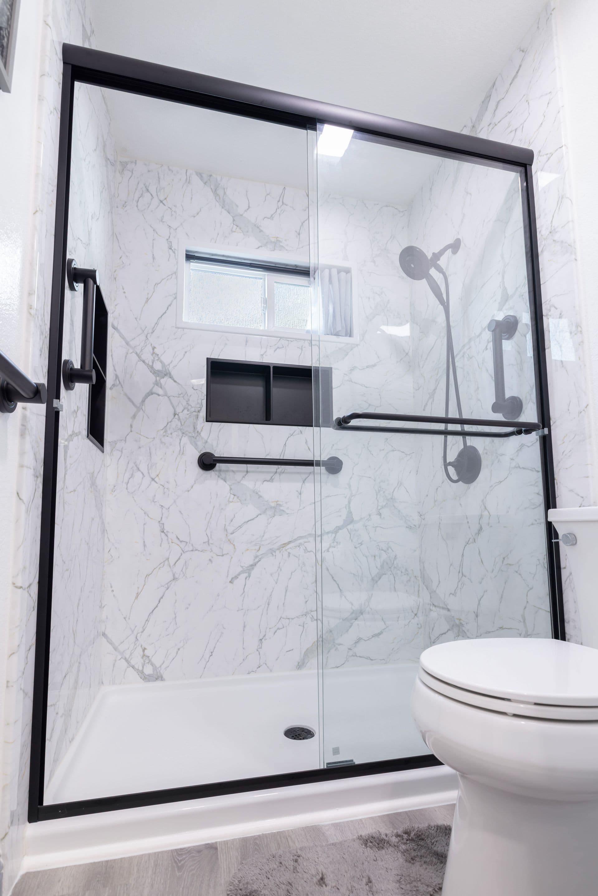 Remodeled Marble Shower
